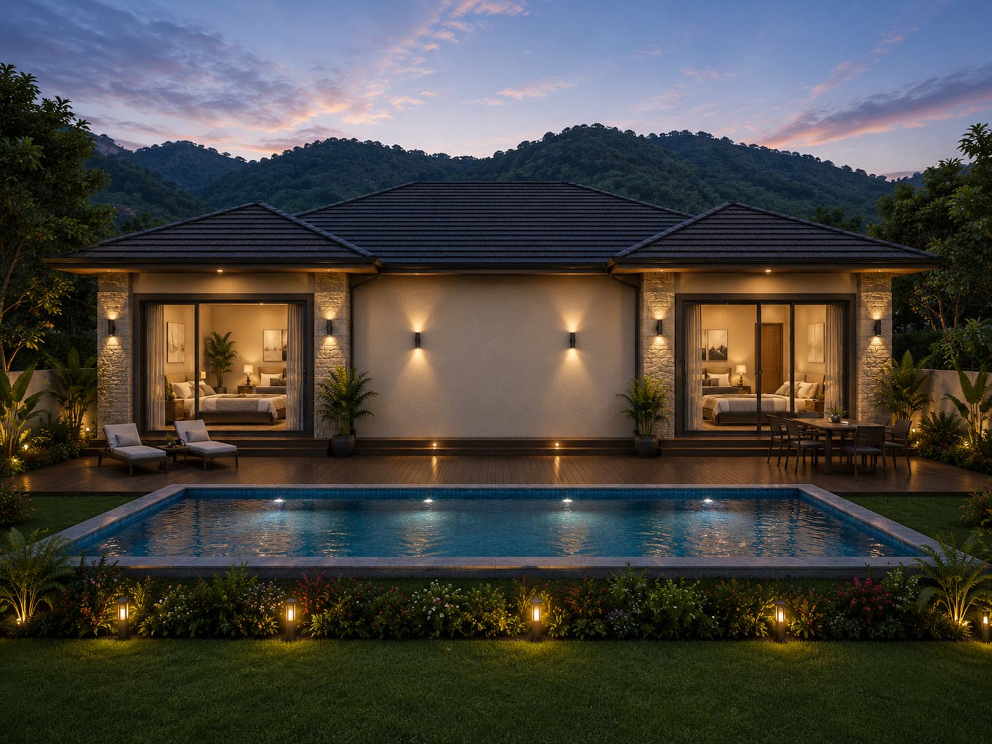 Ekant Villas — private pool and rear deck